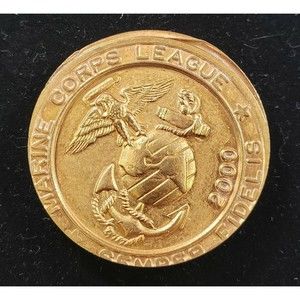 USMC 2000 Challenge Coin Uncommon Valor Was A Common Virtue Iwo Jima Error Print